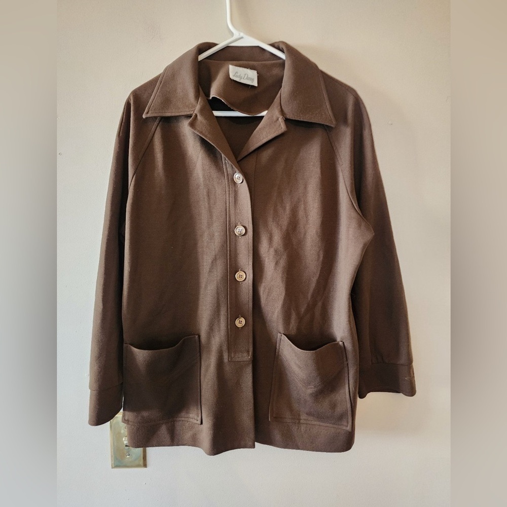 Vtg lady devon brown jacket size womens large